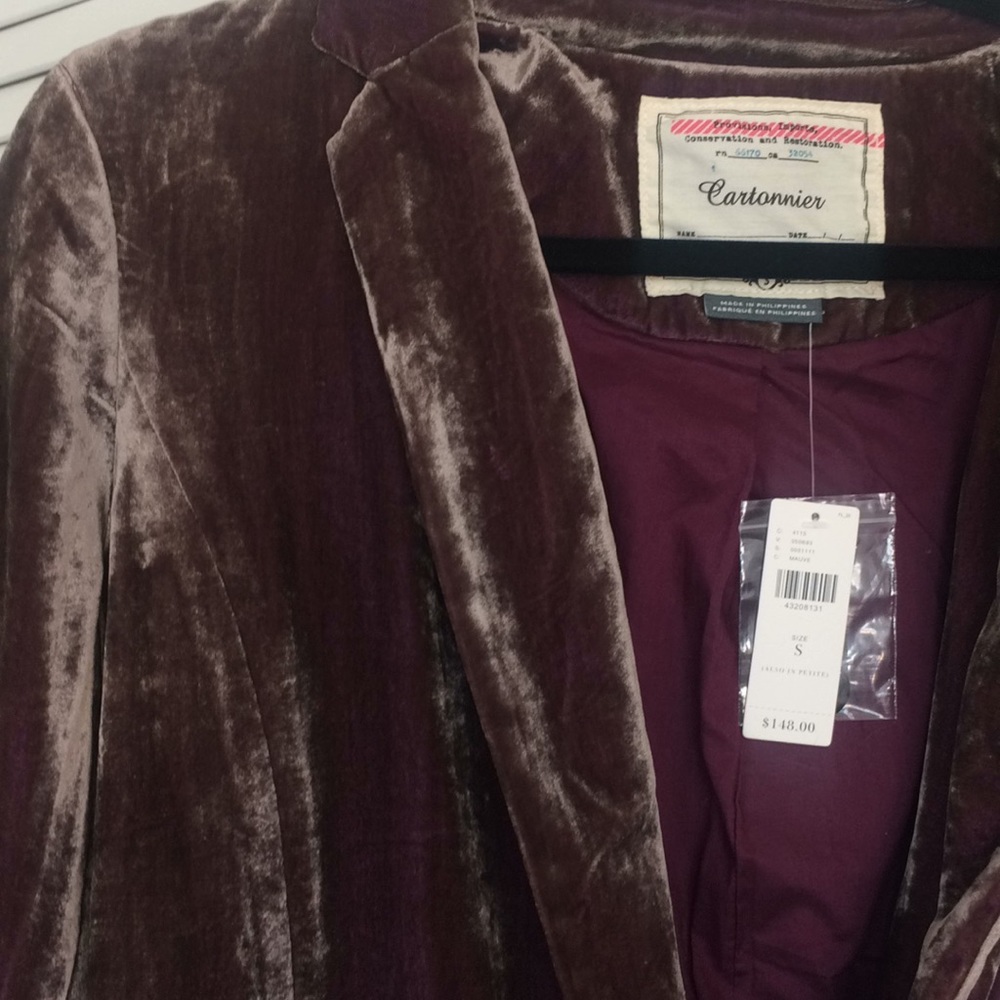 Stunning Anthropologie Velvet Blazer